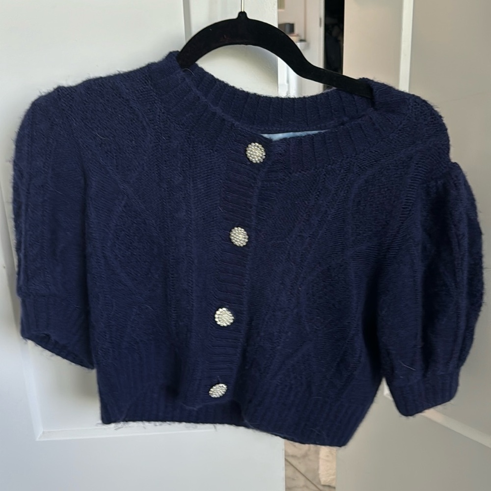Hill House short sleeve cardigan with sparkly buttons